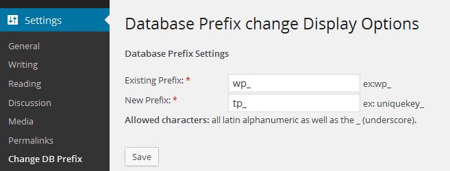 Change WordPress Database