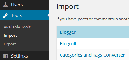 Blogger Importer